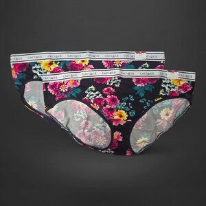 Cacique Lane Bryant NWT Floral Cotton Hipster Panties 26/28 2 Pack